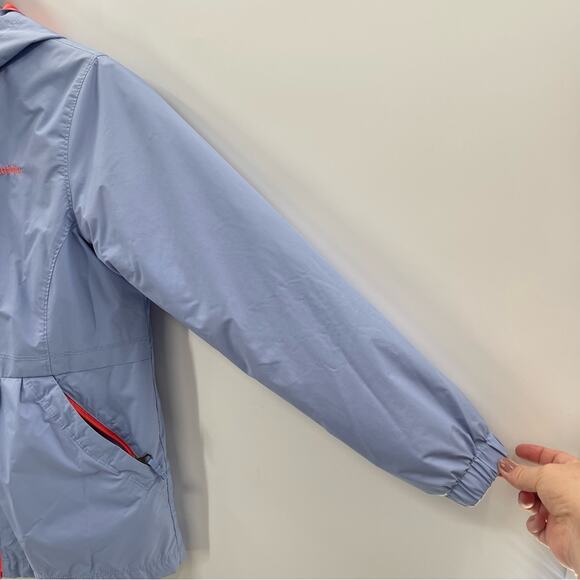 Columbia Interchange Two Layer Blue Southwest Geometric Coat Jacket Girls Medium - Picture 14 of 16
